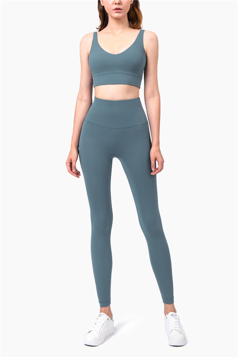 High Waist No T Tipped Thin Anti-Rolling Peach Leggings - Image 6