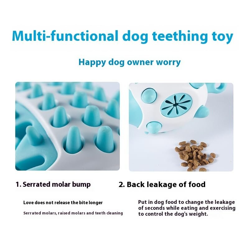 Dog Treat Interactive Chew Toy For Puppies Food-Leaking Design Teeth Grinding Cleaning Engaging Plaything For Dogs Encourages Healthy Eating And Weight Control - Image 2