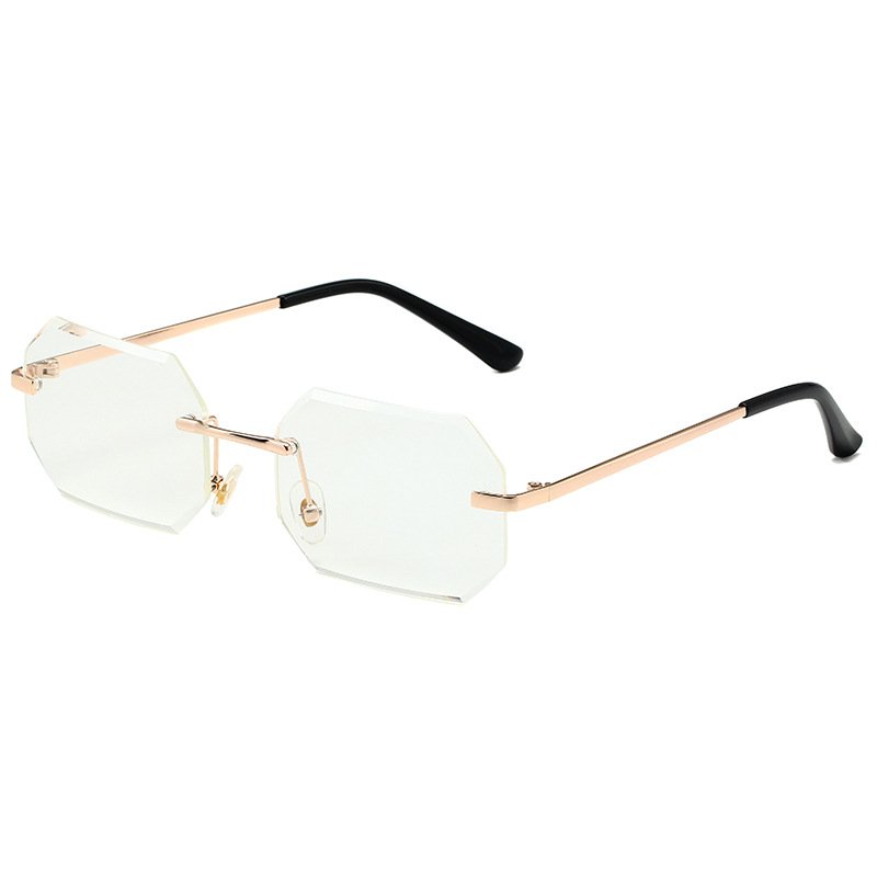 Frameless Small Square Sunglasses Street Photo Trend - Image 5