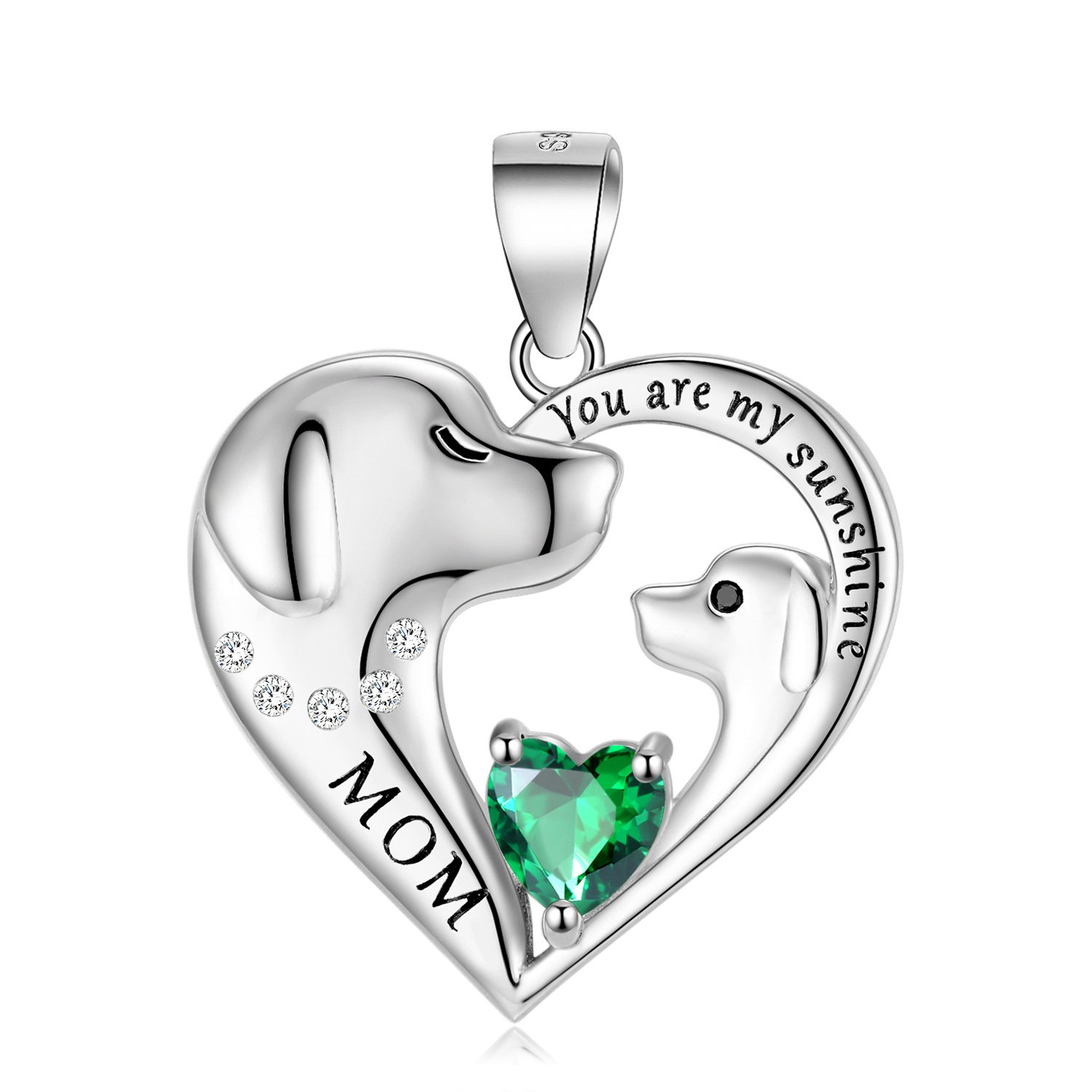 S925 Sterling Silver Cute Dog Necklace Mother's Day Series Sweater Chain - Image 10