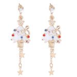 Christmas earrings elk Christmas tree studded deer Christmas earrings