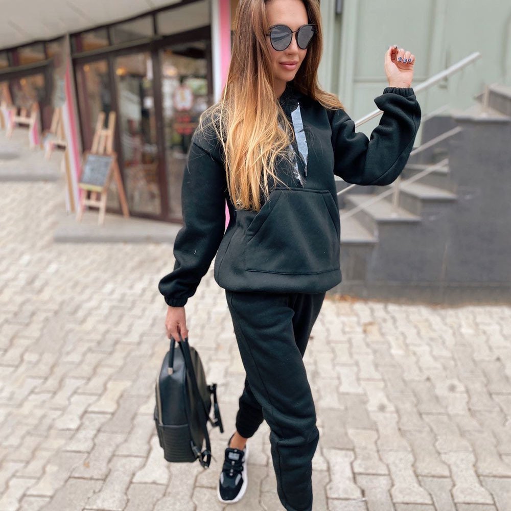 Two-piece new fashion sports sweater suit - Image 3