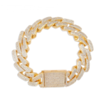Large zircon box buckle men's bracelet