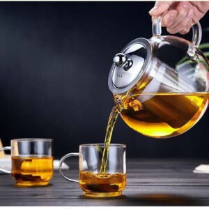 Thickened Flower Teapot Heat Resistant Glass Teapot