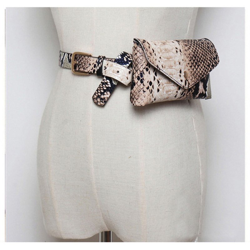 Women's snake print belt belt bag - Image 2