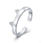S925 sterling silver cute cat ear ring
