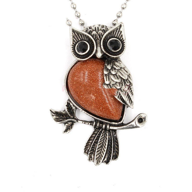 Natural Crystal Vintage Owl Pendant Pendant - Image 6