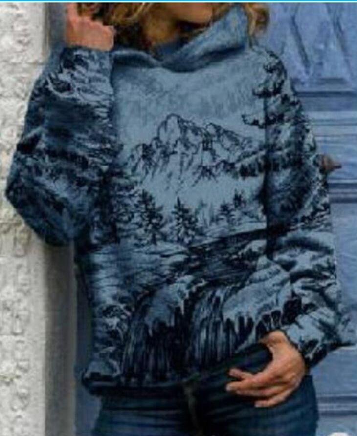 Hooded long sleeve pullover sweater - Image 2