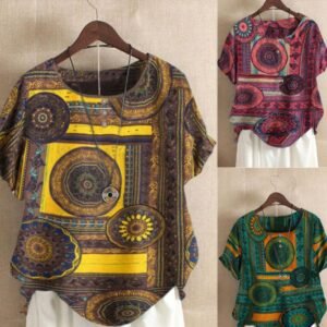 Casual round neck short sleeve shirt