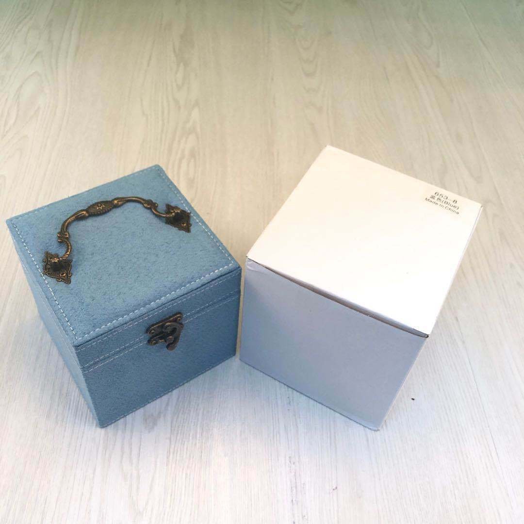 Flip Cover Three-layer Jewelry Box Flannel Solid Color - Image 2