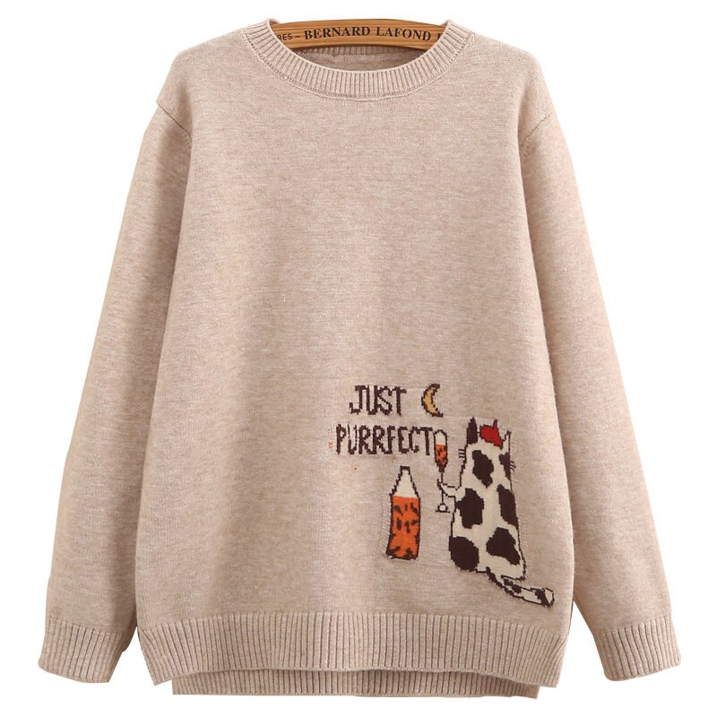 Round neck fall/winter pullover sweater - Image 2