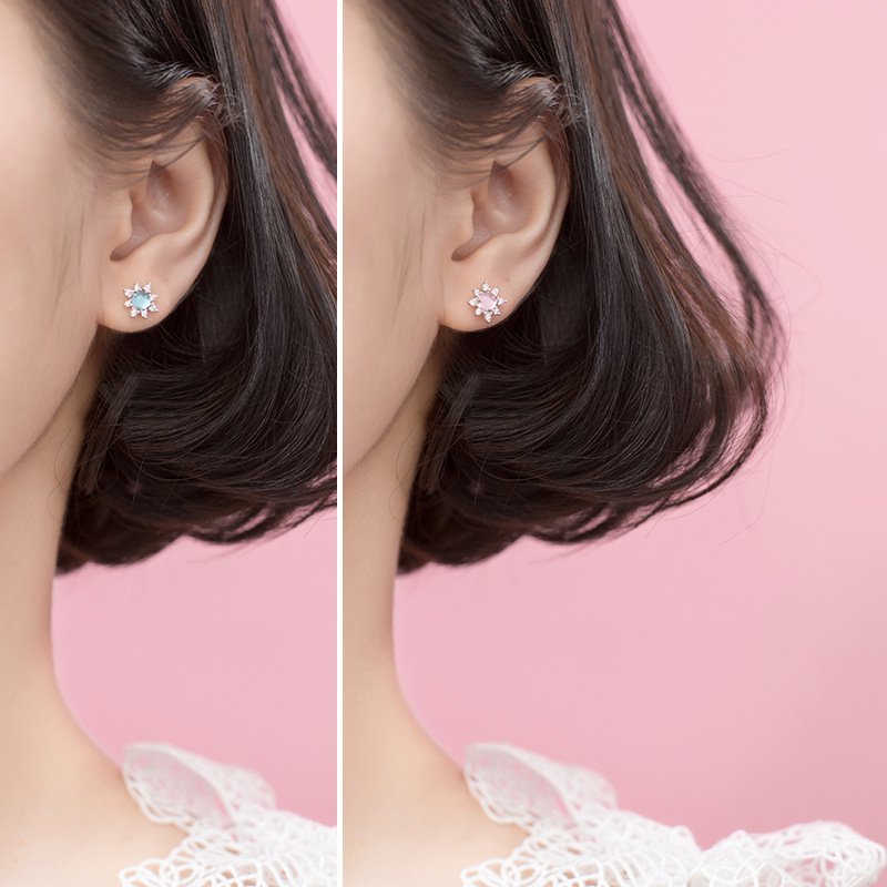 S925 Silver Fashion Sweet Sunflower Earrings - Image 3