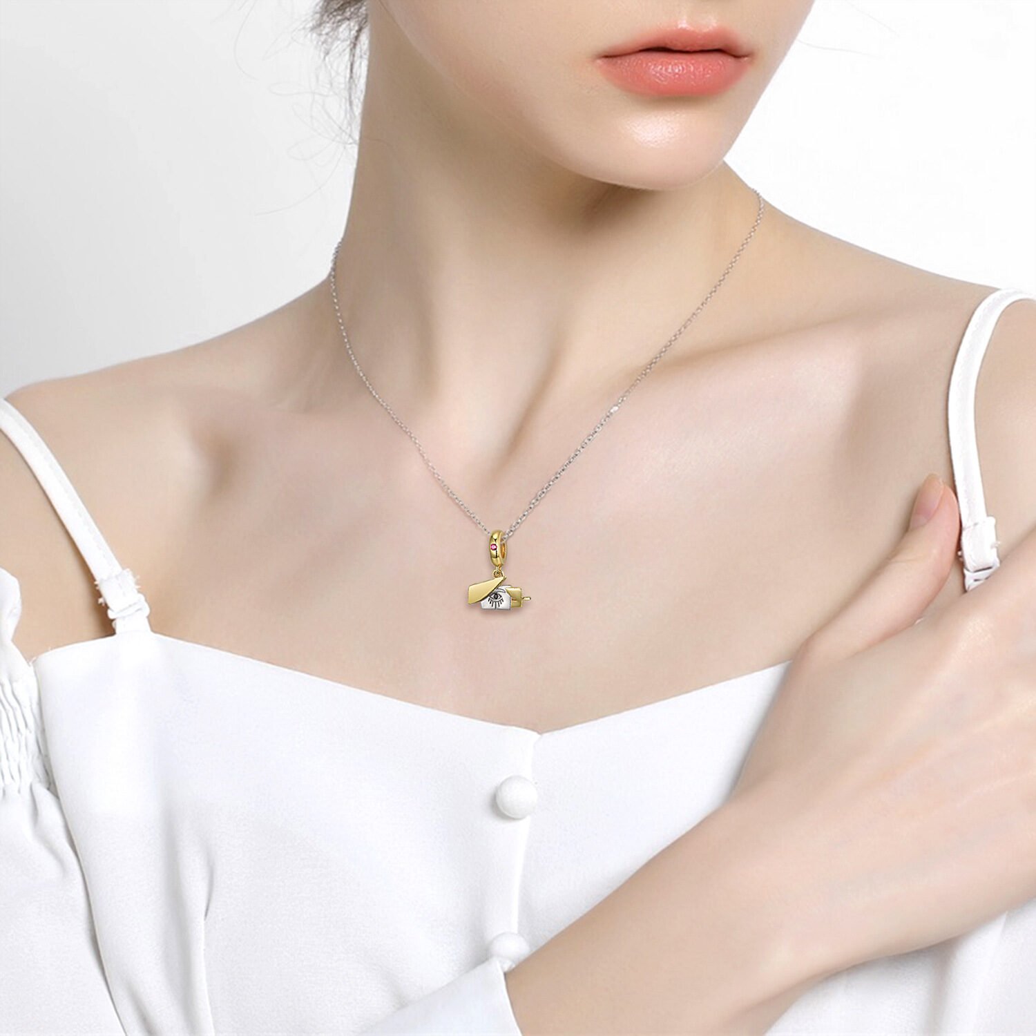 925 Sterling Silver Pendant Female Necklace Bracelet Diy Accessories Beads - Image 2