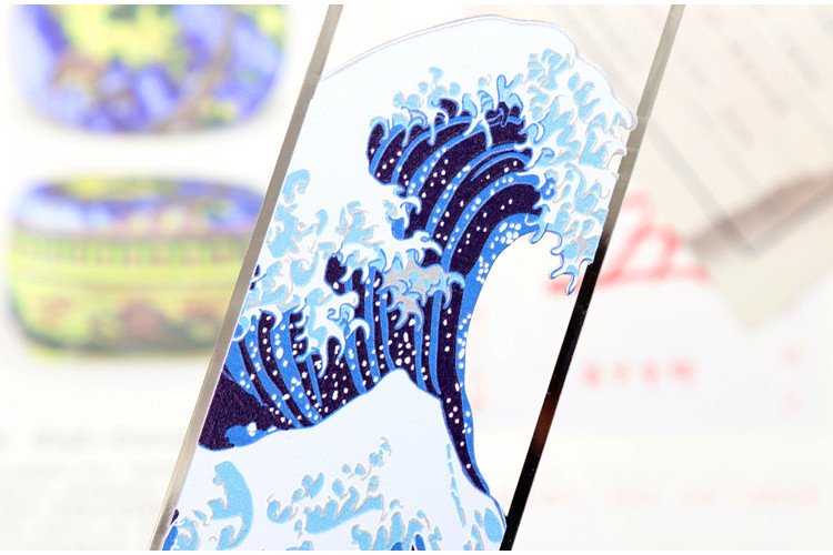 Langli metal art sea wave tassel bookmark