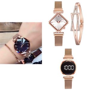Diamond watch bracelet Alloy Band Universal Watch tar watch