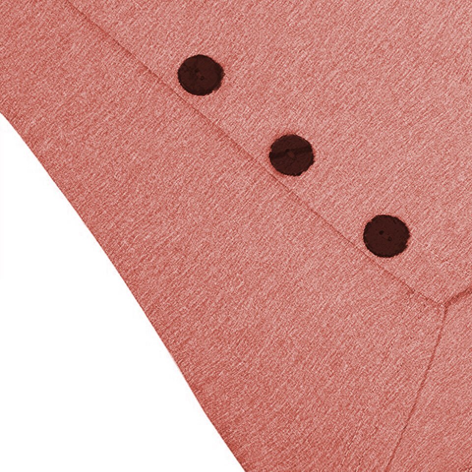 Short-sleeved round neck double row buttons - Image 3
