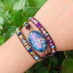Imperial Stone Multilayer Woven Leather Bracelet
