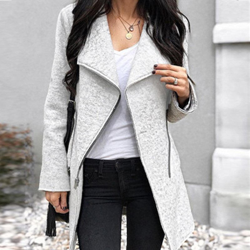 Medium length woolen coat - Image 4