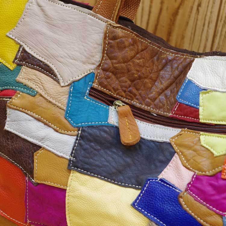 Hand stitched leather big bag - Image 4
