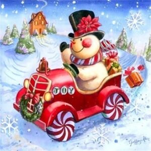 Weihnachtsspecial 5D Diamond Painting -  Weihnachten Schneemann
