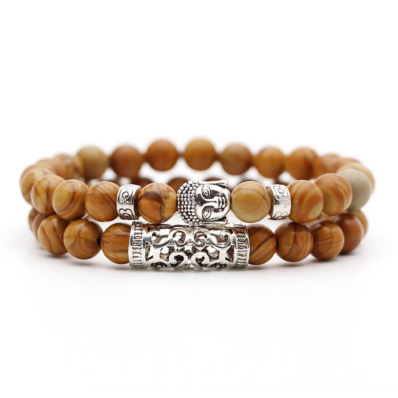Volcanic stone tiger eye bracelet set - Image 13