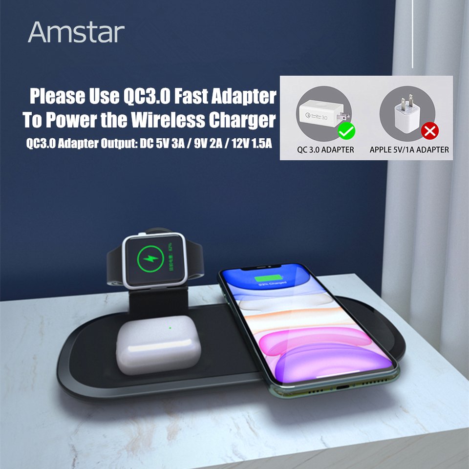 Three-in-one Wireless Charger Headphone Watch Multi-function Wireless Charger - Image 3