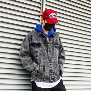 Shredded denim jacket