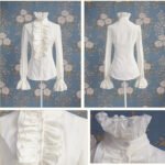 Explosive Ruffled Slim Trumpet Sleeve Long Sleeve Shirt