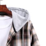 Couple Hooded Plaid Oversized Checkered Shirt