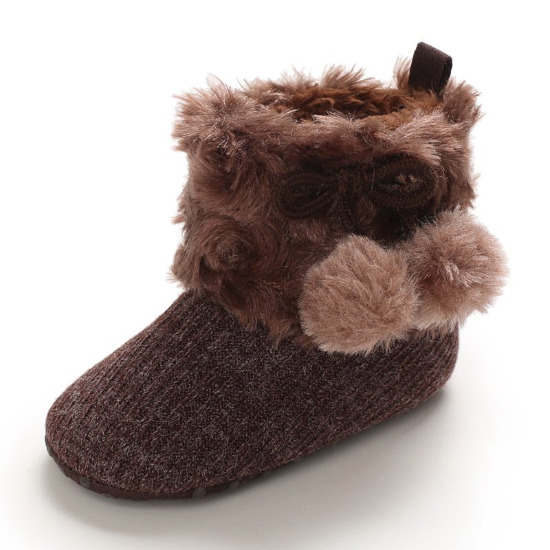 Cute princess wool ball cotton shoes - Image 7