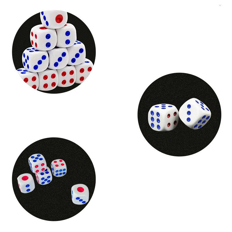 Red and blue dot ordinary dice - Image 4