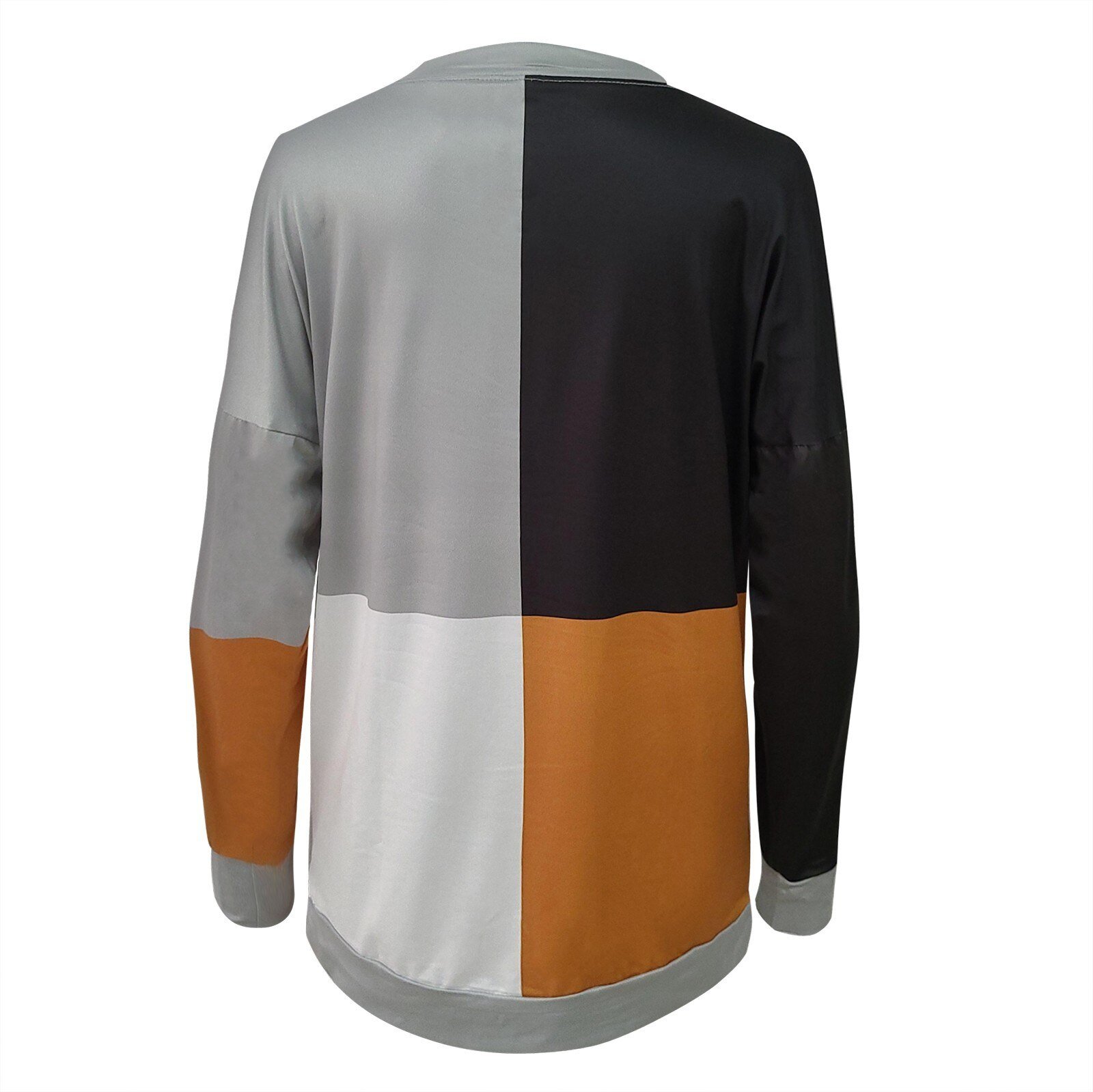 Round neck multicolor color block sweater - Image 2