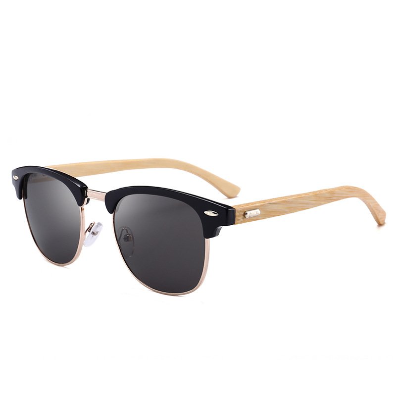 New fashion sunglasses men's classic bamboo legs bamboo glasses sunglasses sunglasses driving mirror - Image 2