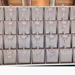 Square diamond English alphabet necklace