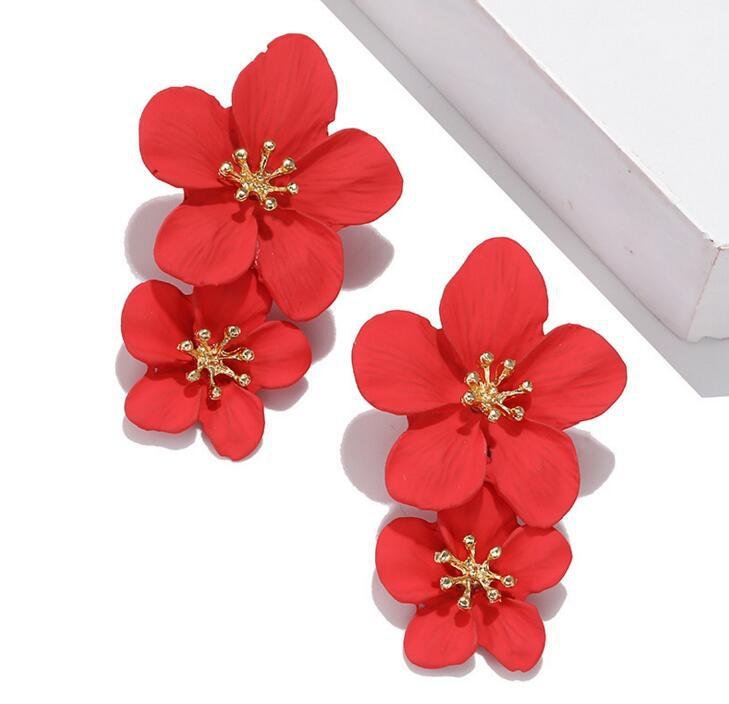 Double flower earrings - Image 3