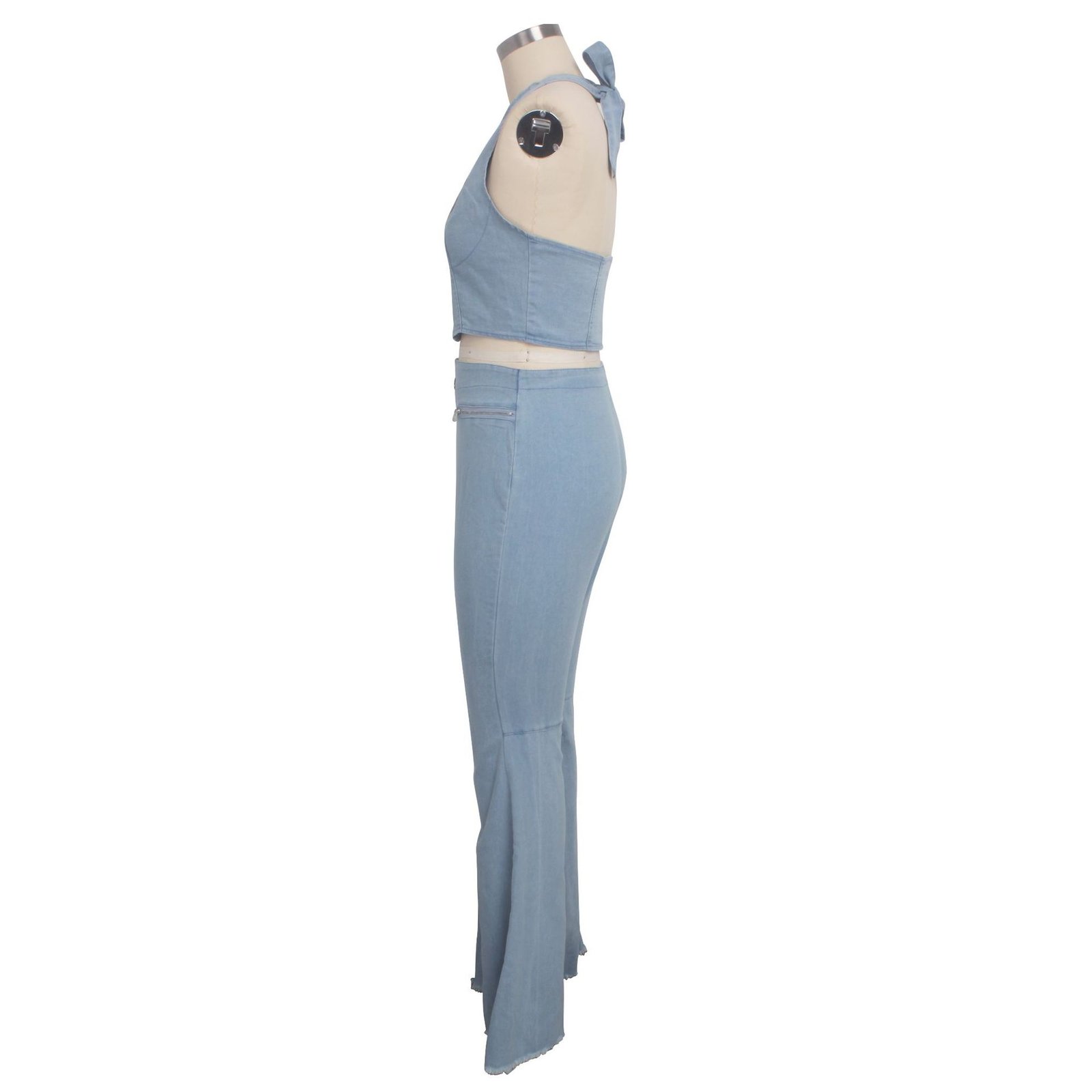 Frosted washed denim suit - Image 20