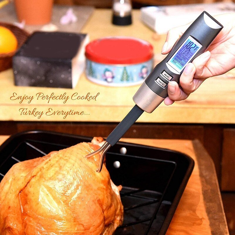 Stainless Steel BBQ Fork Thermometer Food Thermometer - Image 2