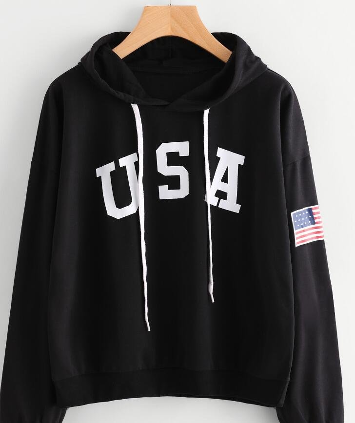 Flag print long sleeve women's sweater - Image 2