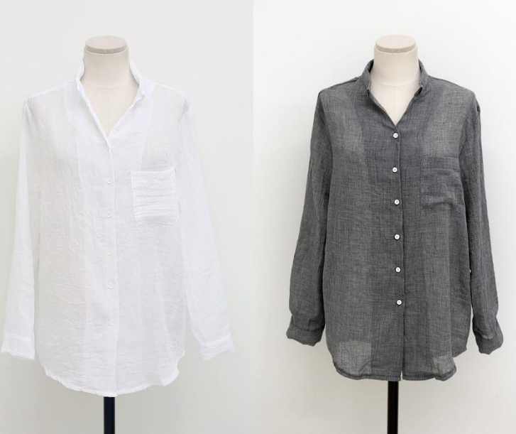 Long-sleeved cotton and linen shirt Slim linen literary loose thin shirt - Image 6