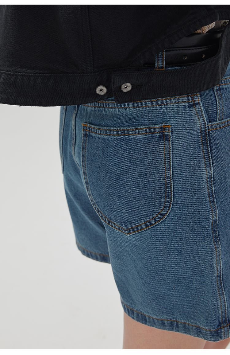 Summer new loose wash high waist slim female casual wild denim shorts - Image 5