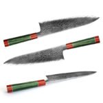Damascus  Color Wood Stainless Steel 8-Inch Kitchen Knife