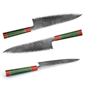 Damascus  Color Wood Stainless Steel 8-Inch Kitchen Knife