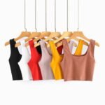 Solid color vest with shoulder straps
