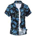 Stretch short sleeve shirt printed shirt