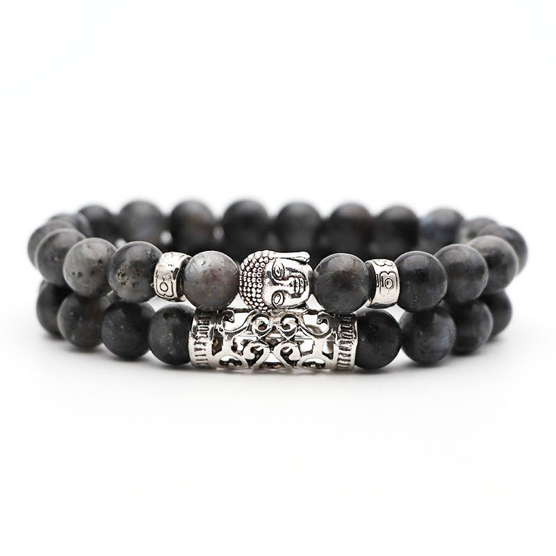 Volcanic stone tiger eye bracelet set - Image 11