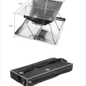 Stainless Steel 3-4 People Picnic Portable Foldable Barbecue Grill