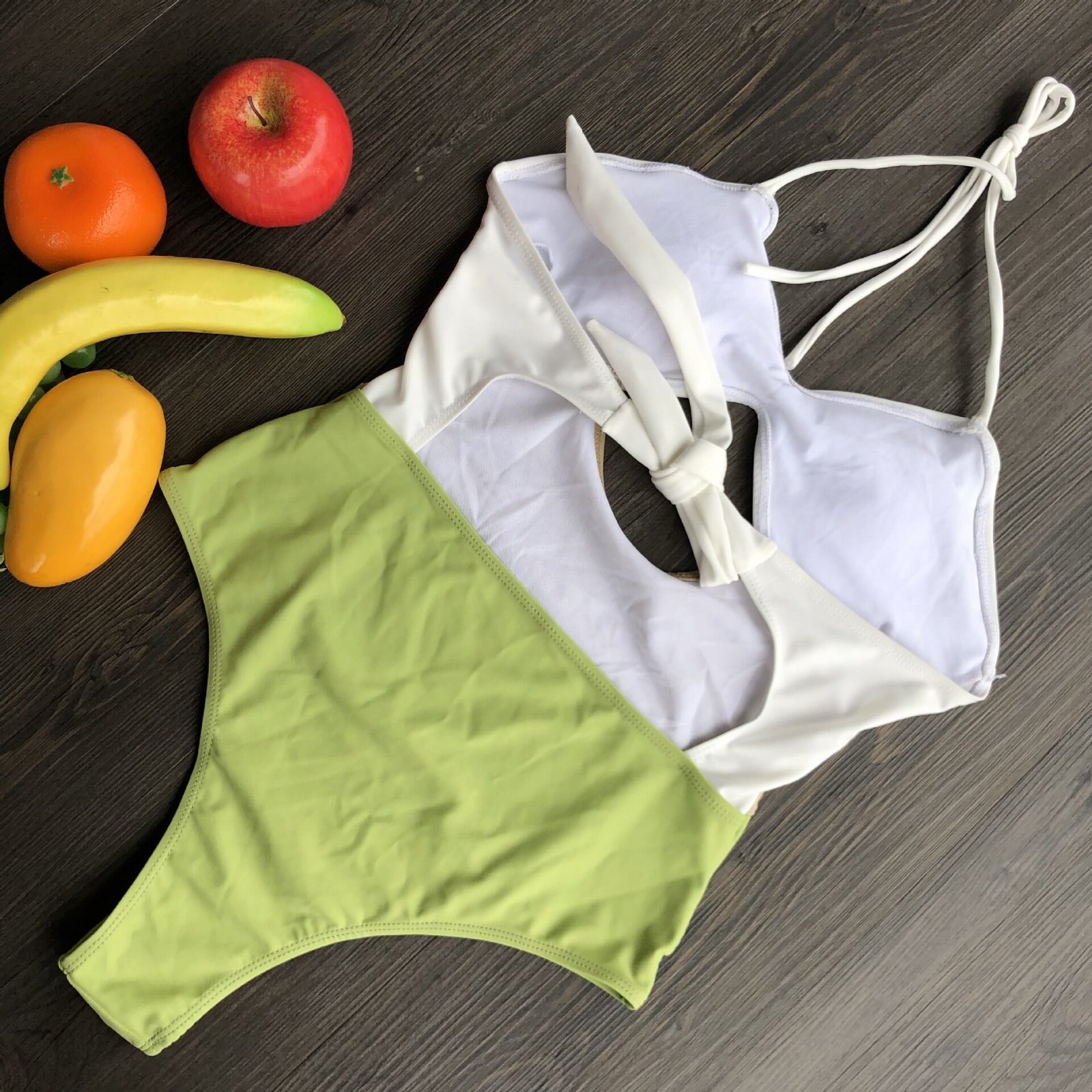 Sexy swimsuit with stitching one-piece bikini - Image 2