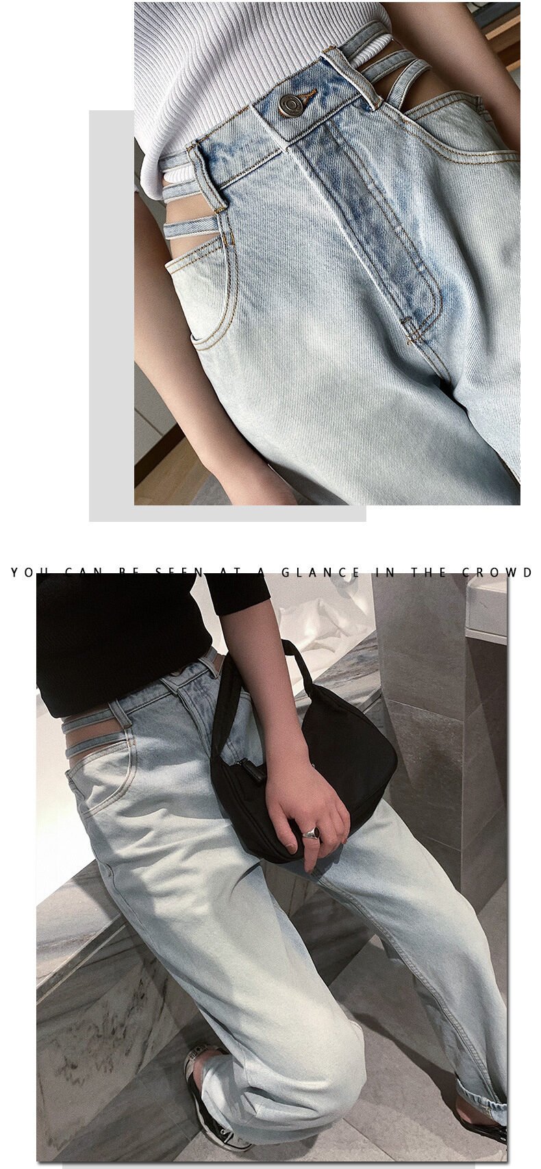Cut-out waist jeans - Image 4