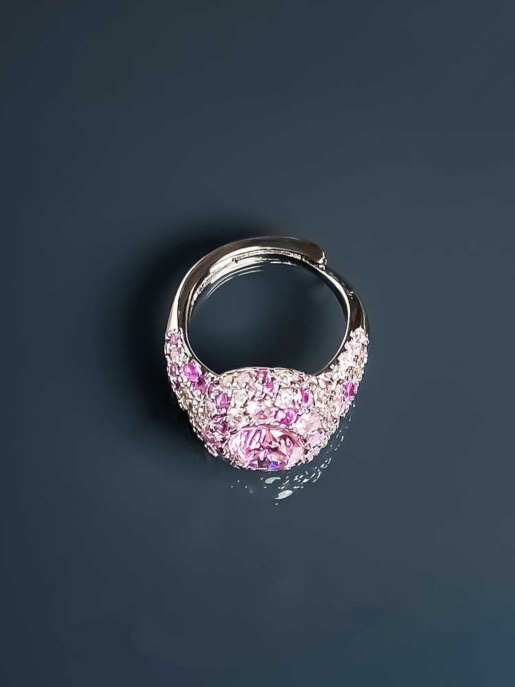 Adjustable Crystal Metaphysical Gemstone Ring With Opening - Image 4