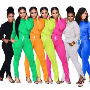 Fashion leisure sports foot zipper suit